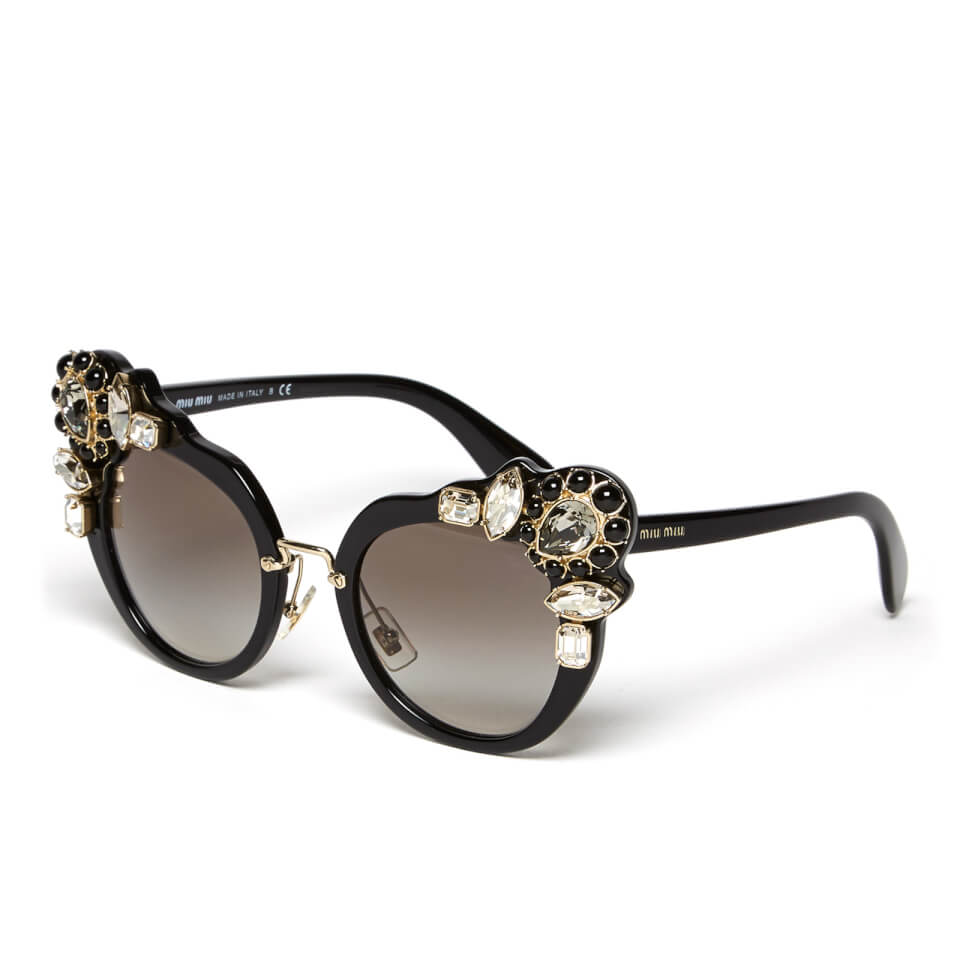 Miu Miu Women's Couture Cat Eye Sunglasses - Black