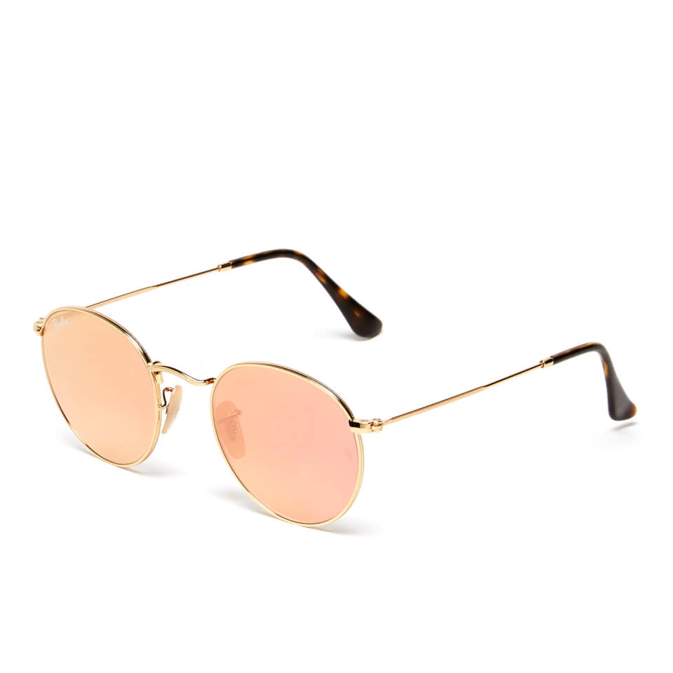 Ray-Ban Round Metal Copper Flash Frame Sunglasses - Shiny Gold/Copper