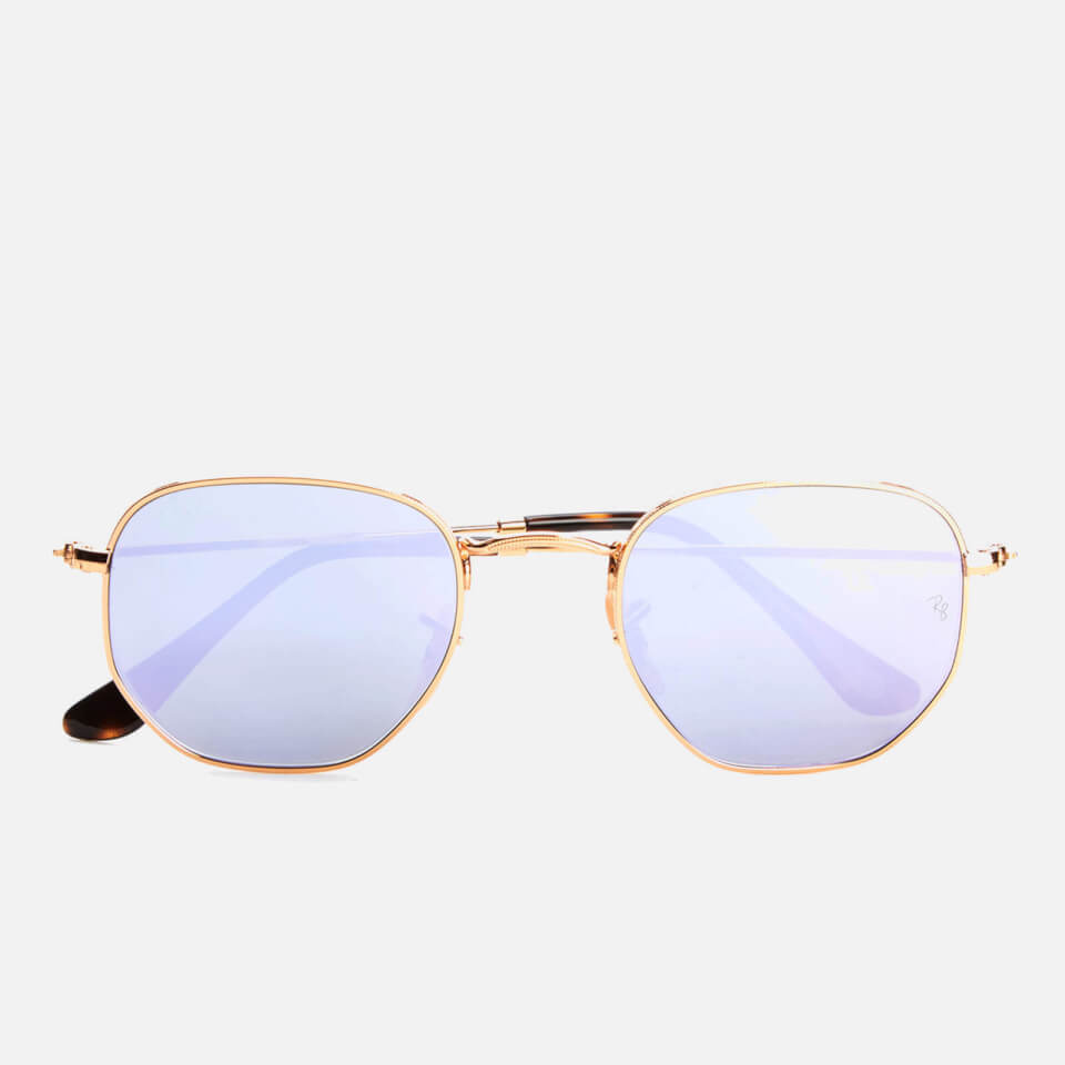 Ray-Ban Hexagonal Metal Frame Sunglasses - Gold/Wisteria Flash