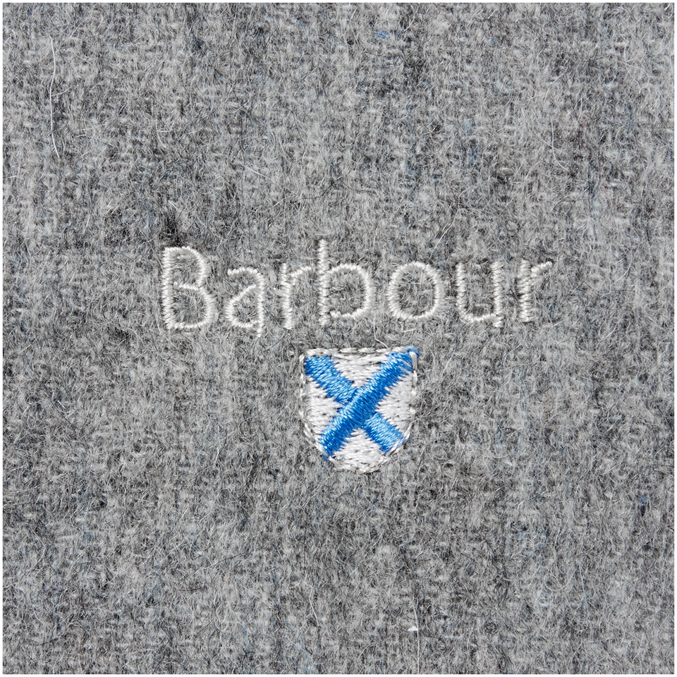 Barbour Heritage Men's Plain Lambswool Scarf - Light Grey Marl