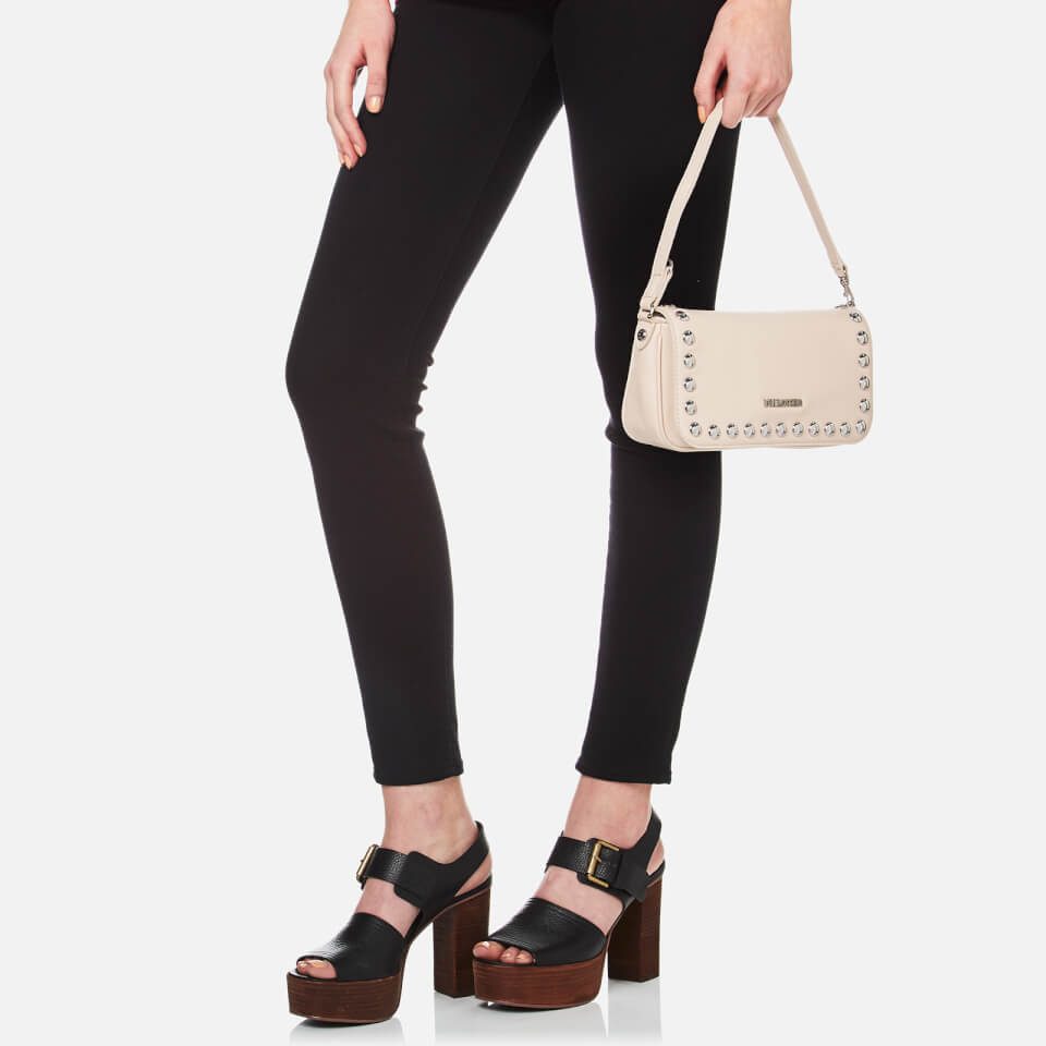Love Moschino Women's Studs Mini Shoulder Bag - Beige