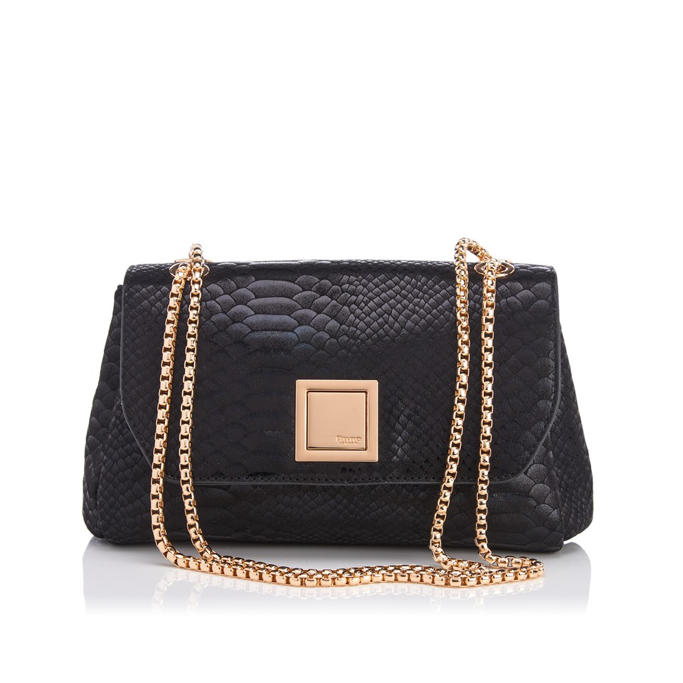 Dune Women s Ellaa Double Chain Shoulder Bag Black