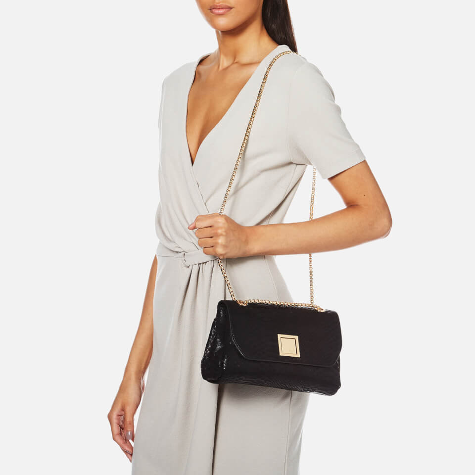 Dune Women's Ellaa Double Chain Shoulder Bag - Black