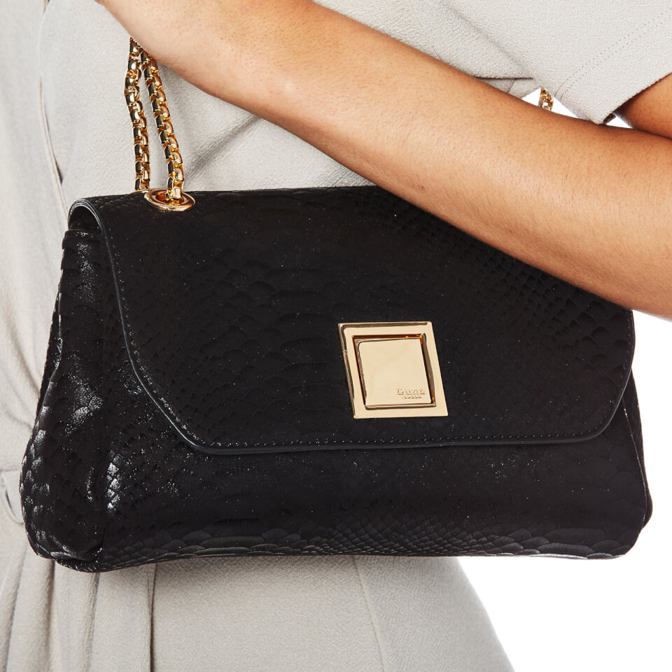 Dune Women's Ellaa Double Chain Shoulder Bag - Black
