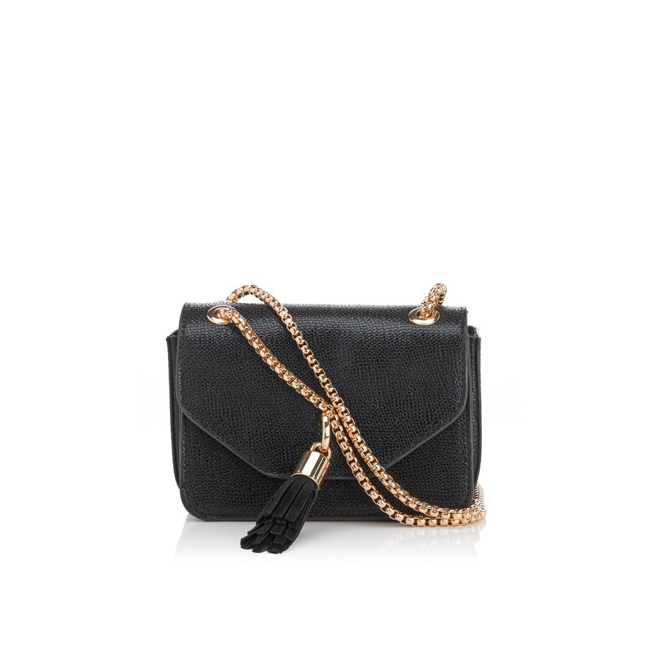 Dune Women s Sassie Micro Tassel Cross Body Bag Black