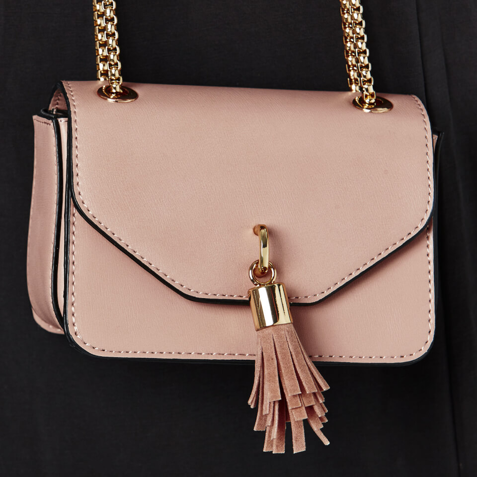 Dune Women s Sassie Micro Tassel Cross Body Bag Nude