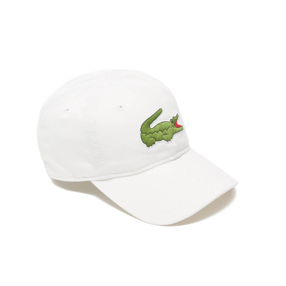 Lacoste Men's Large Croc Logo Baseball Cap - White