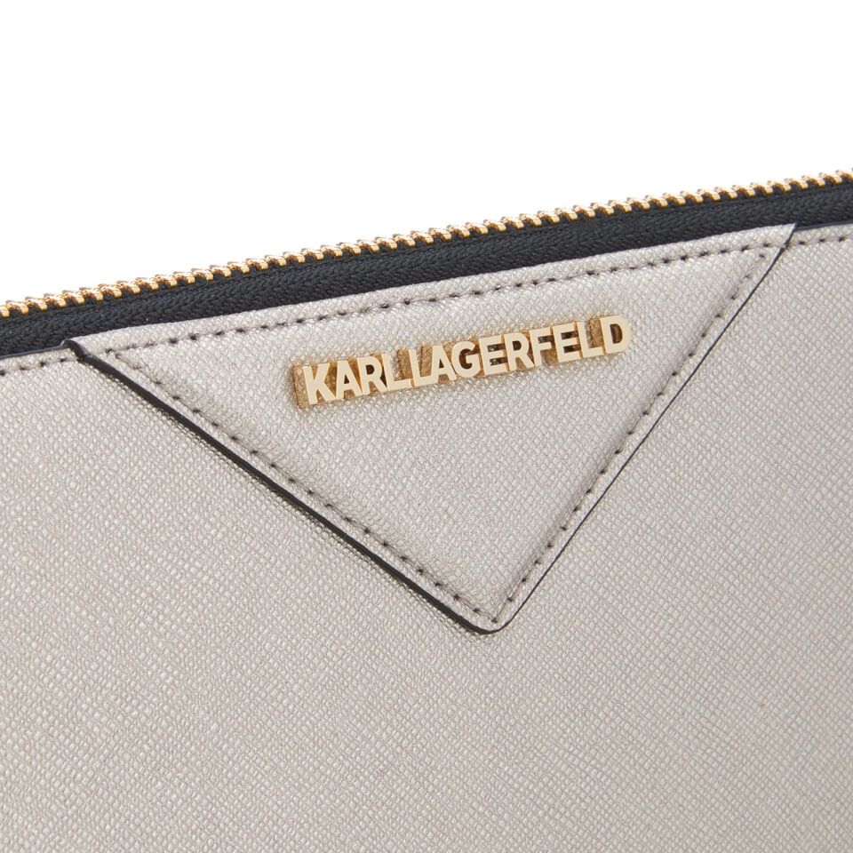 Karl Lagerfeld Women's K/Klassik Zip Around Wallet - Champagne