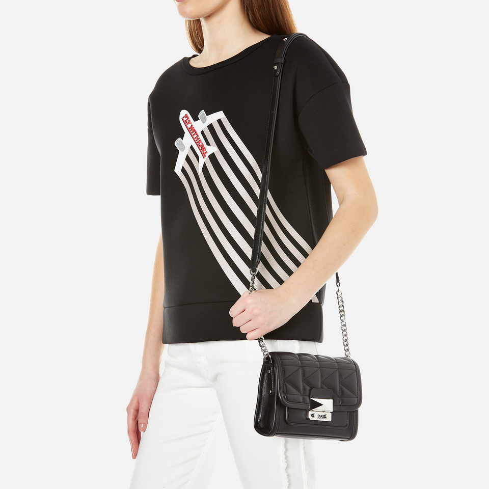 Karl Lagerfeld Women's K/Kuilted Mini Cross Body Bag - Black