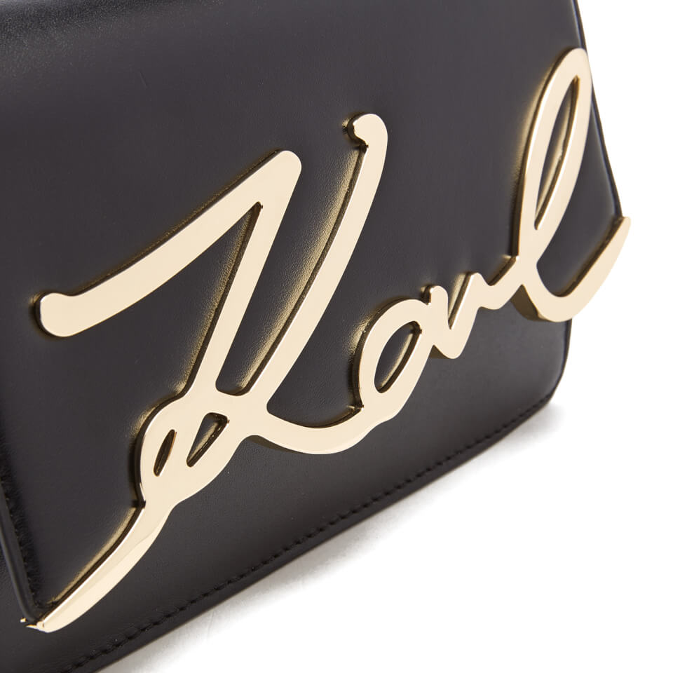 Karl Lagerfeld Women's K/Metal Signature Shoulder Bag - Black