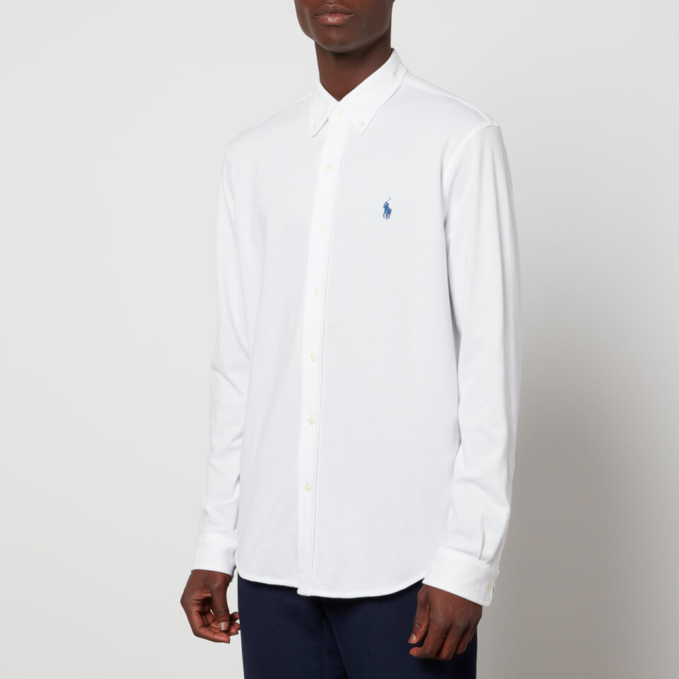 Polo Ralph Lauren Big & Tall Long Sleeve Cotton Mesh Shirt, White, 3XB