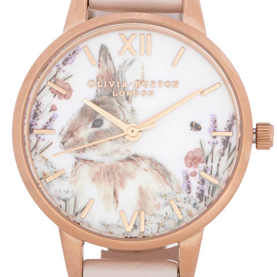Olivia Burton Women's Woodland Bunny Nude and Gold Watch - Gold