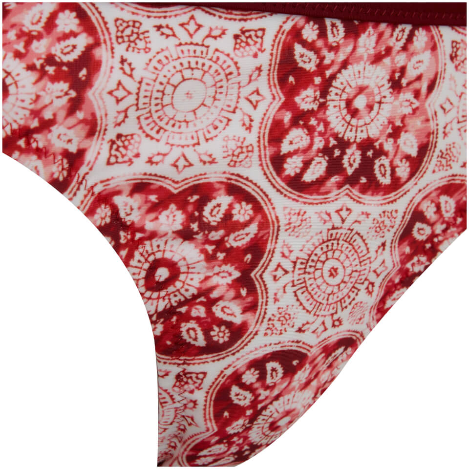 MINKPINK Women's Spicy Cheeky Bikini Bottoms - Red Tile