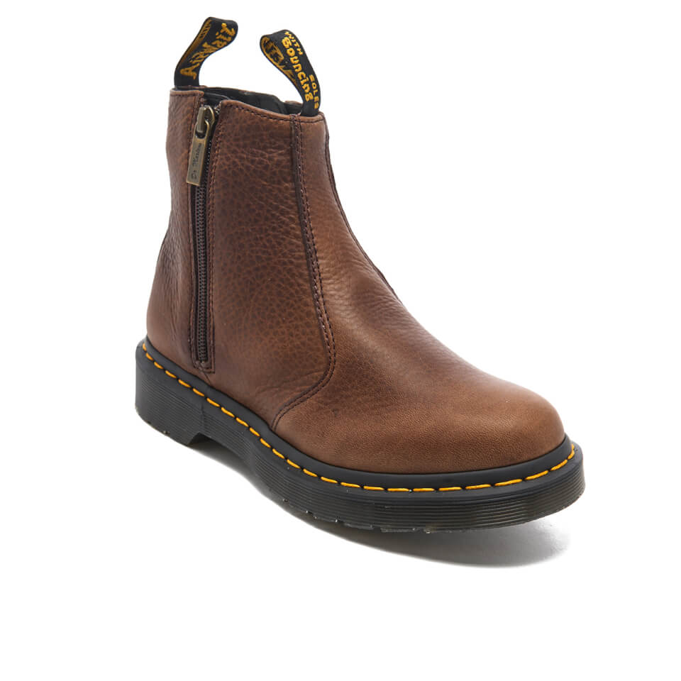 Dr. Martens Women s 2976 Chelsea Boots with Zips Dark Brown