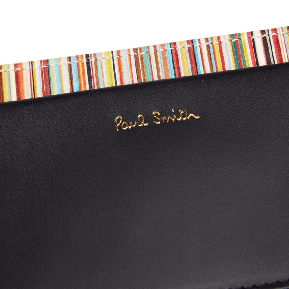 Paul Smith Men's Interior Multi Stripe Card Holder - Black