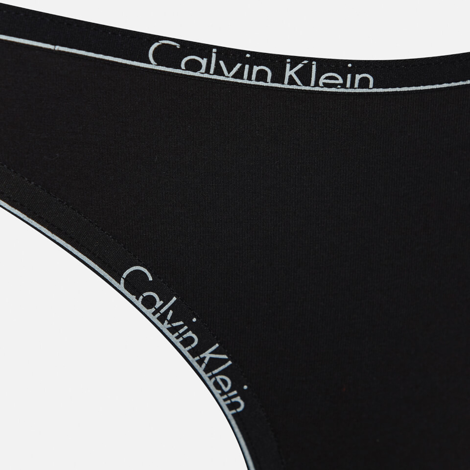 Calvin Klein Women's Thong 2 Pack - Black