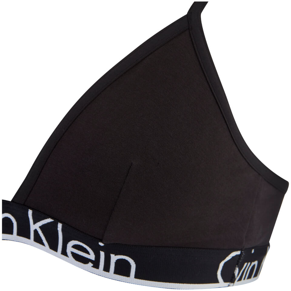 Calvin Klein Women's Thick Band Triangle Underlined Bra - Black
