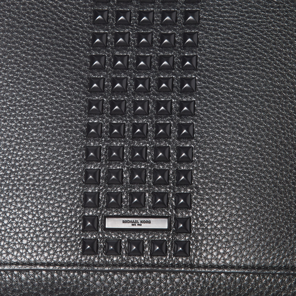 Michael Kors Men's Bryant Pebble Leather Studded Backpack - Black