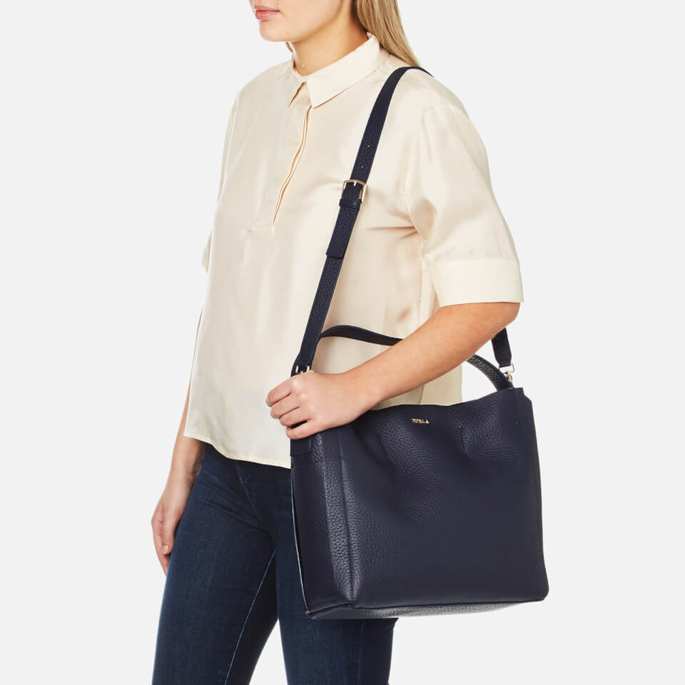 Furla Women's Capriccio Medium Hobo Bag - Navy