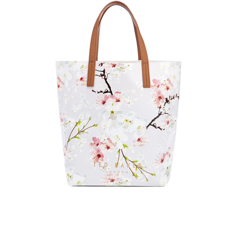 Ted Baker Women's Caitlen Oriental Blossom Large Shopper Bag - Light Grey