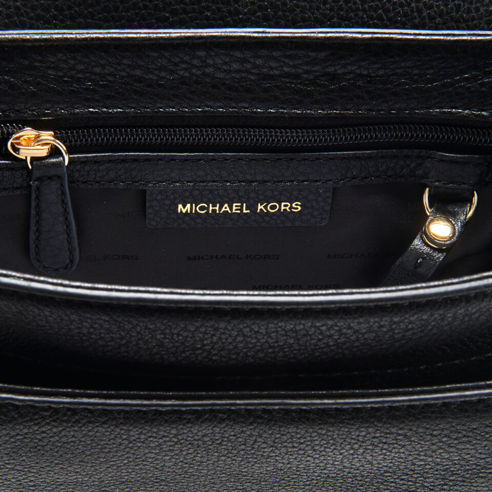 MICHAEL MICHAEL KORS Women's Isadore Medium Pebble Leather Messenger Bag - Black