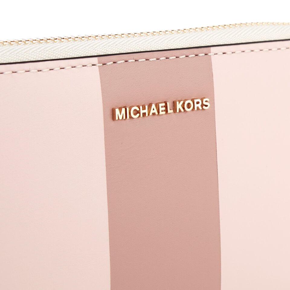 MICHAEL MICHAEL KORS Women's Jet Set Multi Stripe Phone Case Purse - Ercu/Fawn/Soft Pink