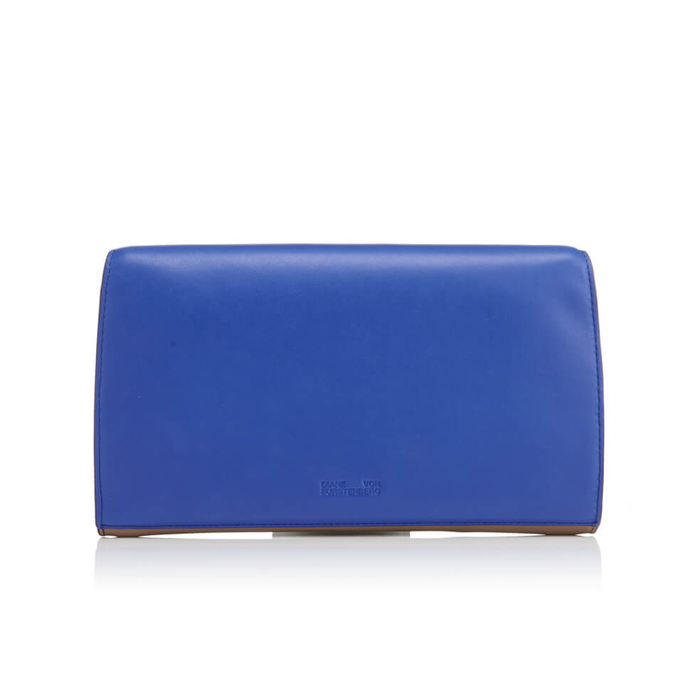 Diane von Furstenberg Women's Uptown Clutch Bag - Taupe Cobalt