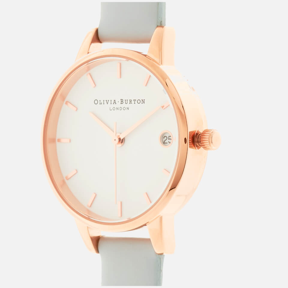 Olivia Burton Women's The Dandy Round Dial Watch - Chalk Blue/Rose Gold