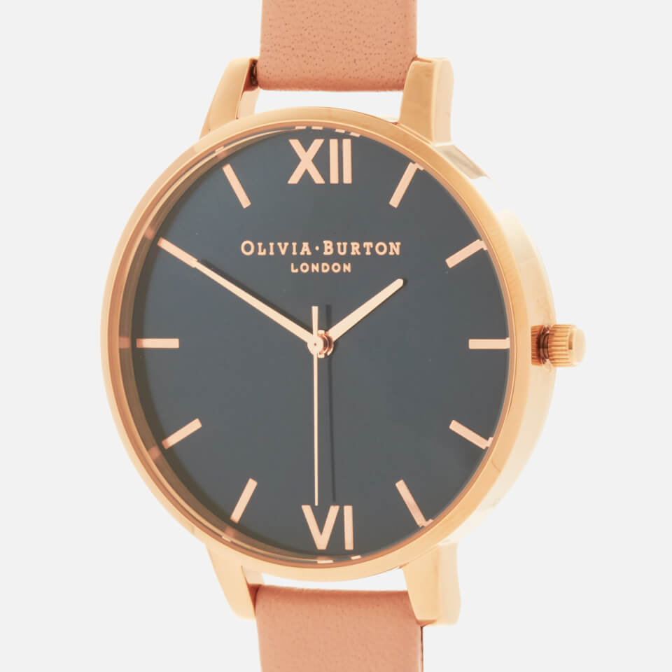 Olivia Burton Women's Big Dial Watch - Midnight, Dusty Pink/Rose Gold