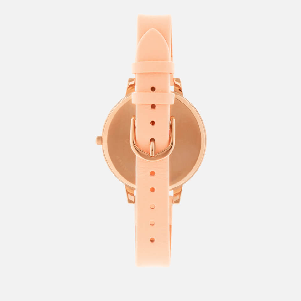 Olivia Burton Women's Butterfly Big Dial Watch - Nude Peach/Rose Gold