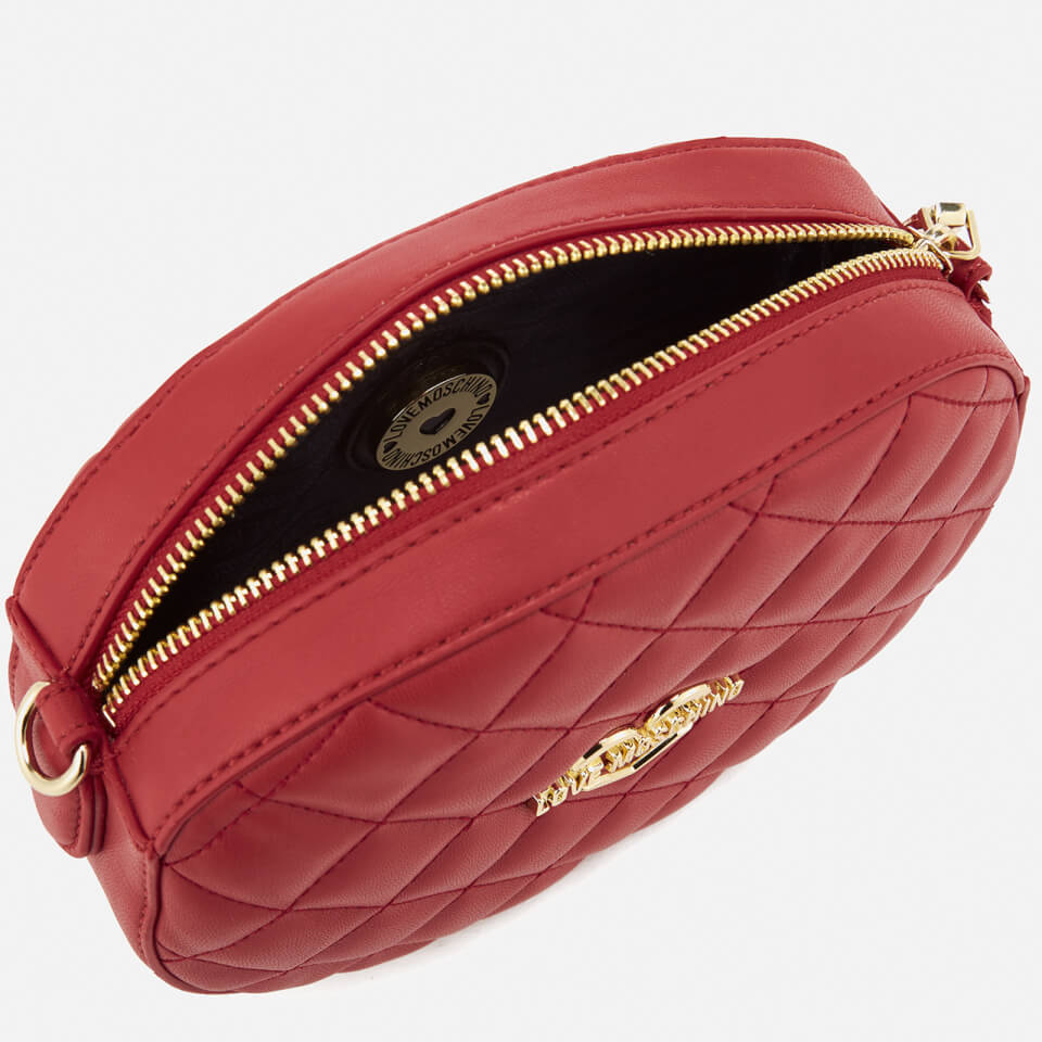 Love Moschino Women's Quilted Round Small Cross Body Bag - Red