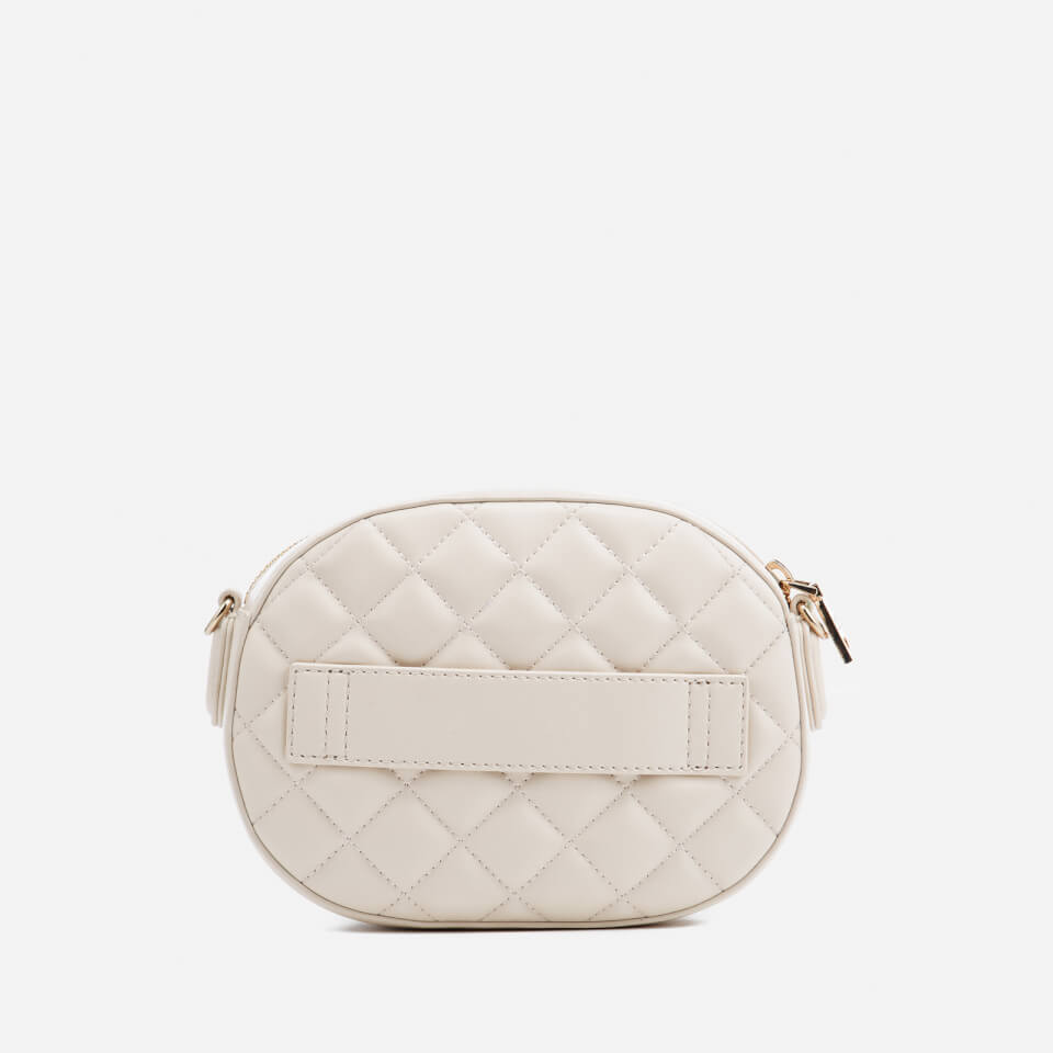 Love Moschino Women's Quilted Round Small Cross Body Bag - Ivory