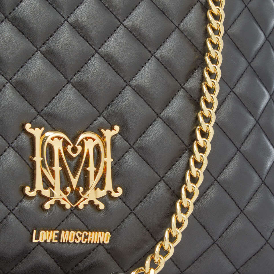 Love Moschino Women's Quilted Large Shopper Tote Bag - Black