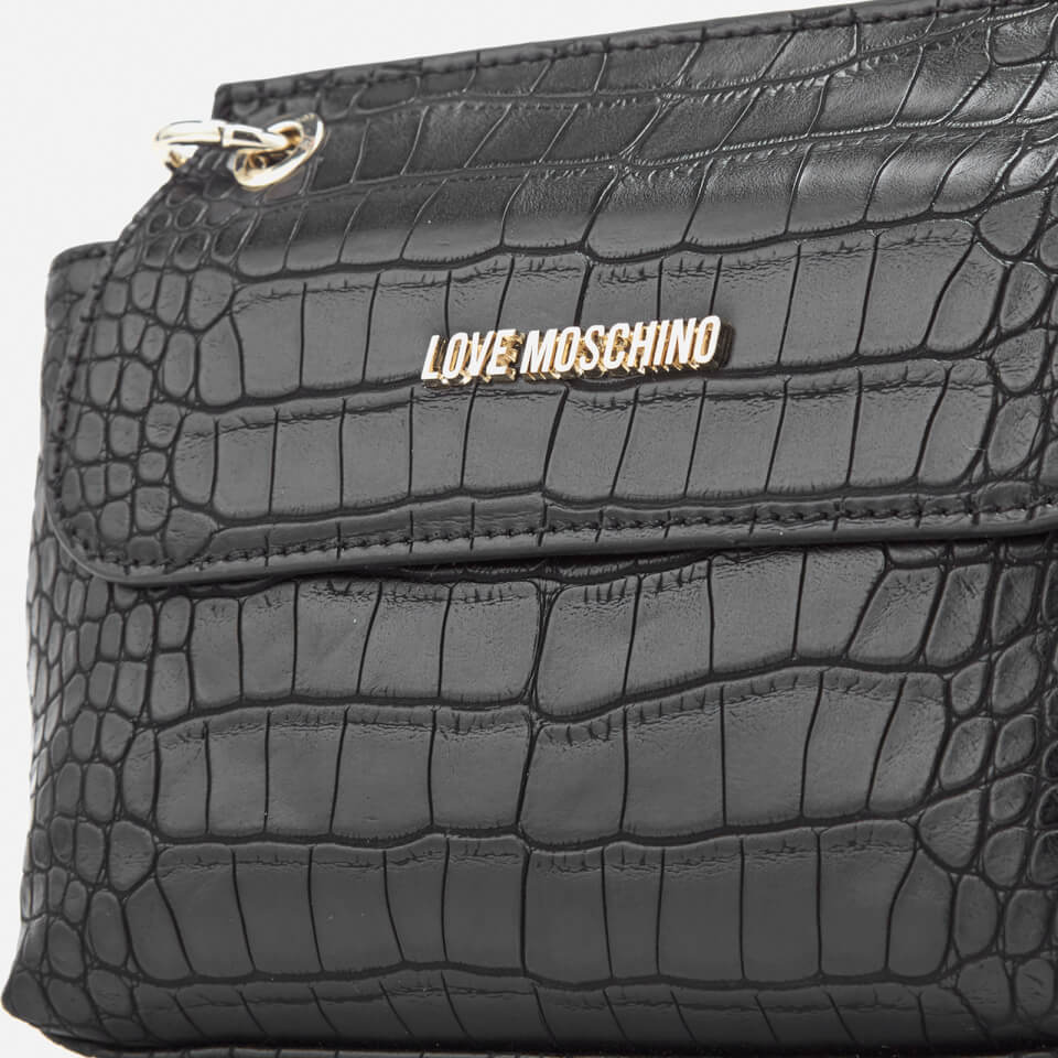 Love Moschino Women's Croc Small Cross Body Bag - Black