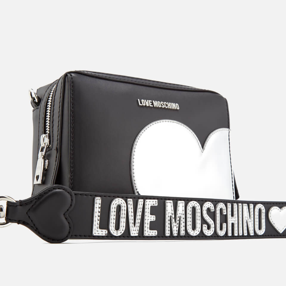 Love Moschino Women's Mirror Heart Camera Bag - Black