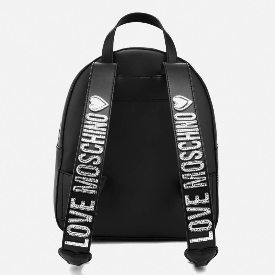 Love Moschino Women's Mirror Heart Backpack - Black