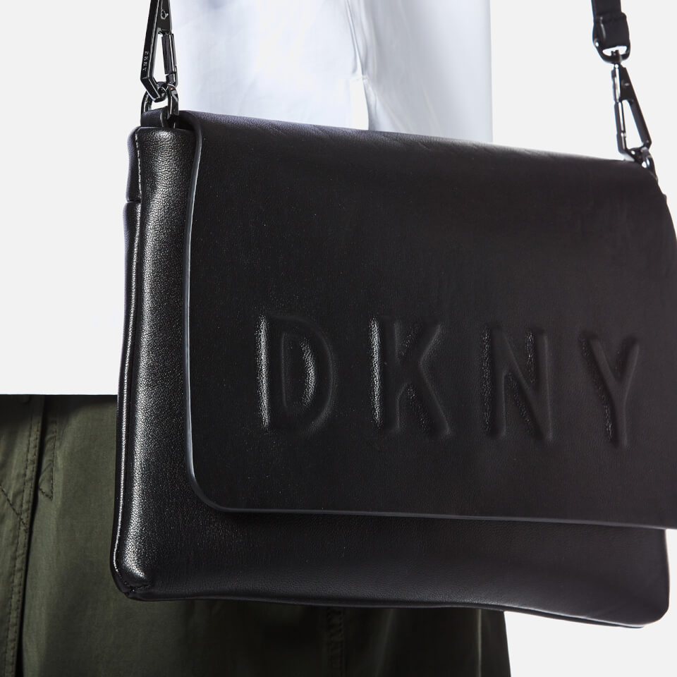 DKNY Women's Flap Shoulder Bag - Black