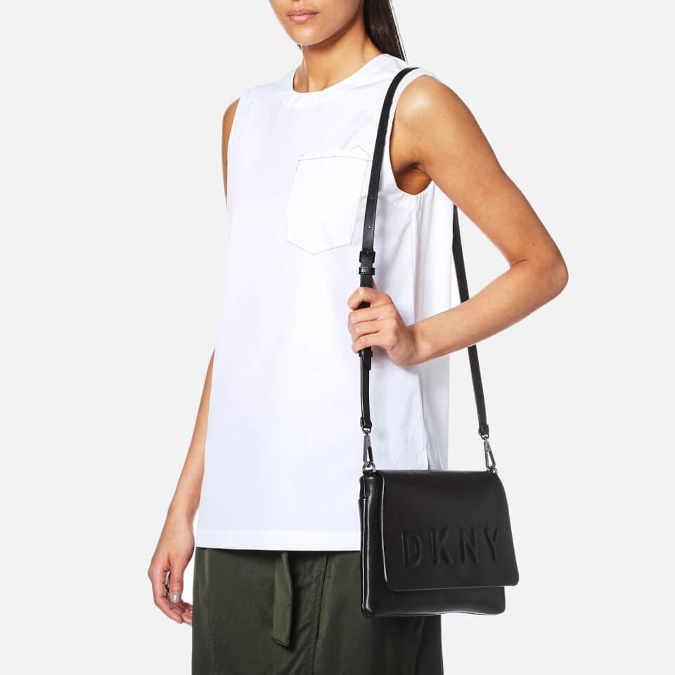 DKNY Women's Flap Shoulder Bag - Black