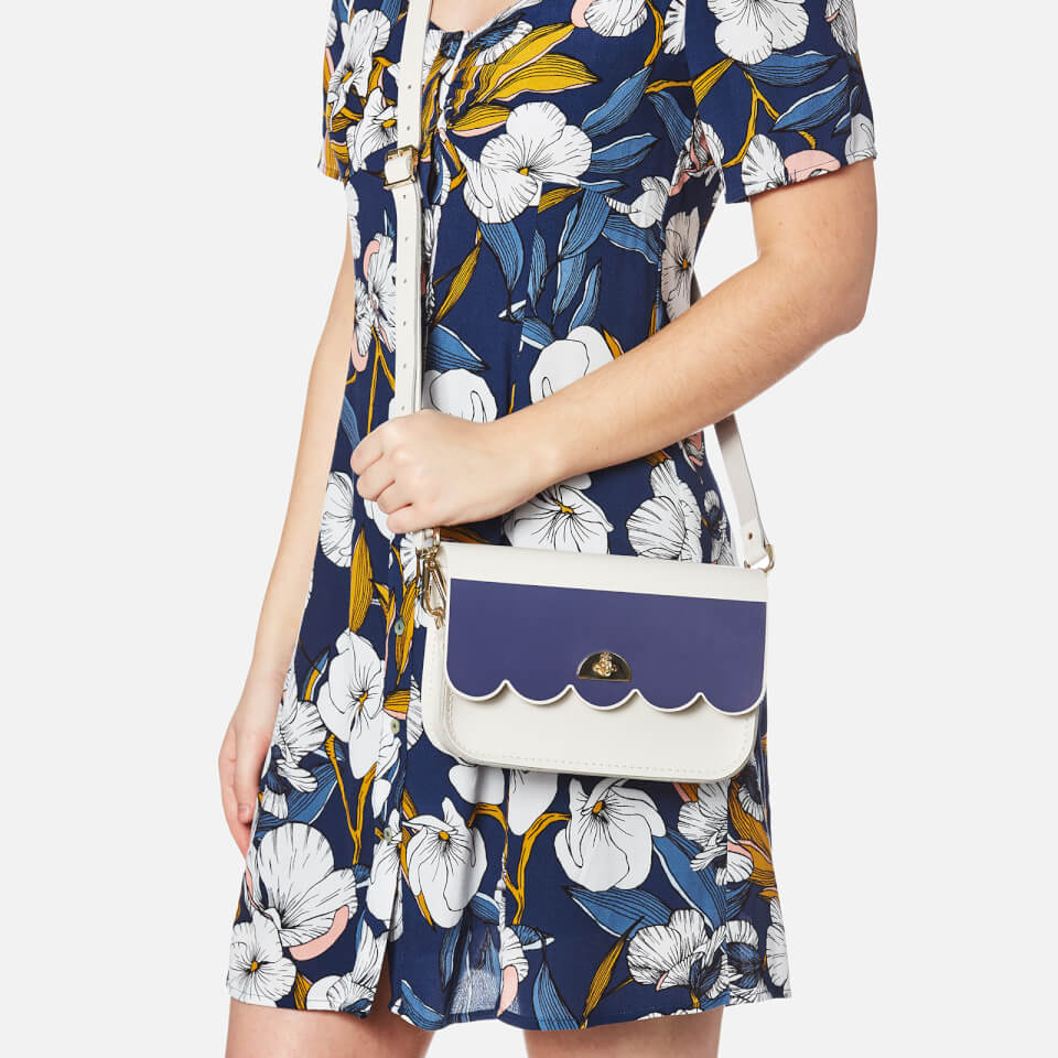 The Cambridge Satchel Company Women's Cloud Bag - Clay with Printed Navy Stripe