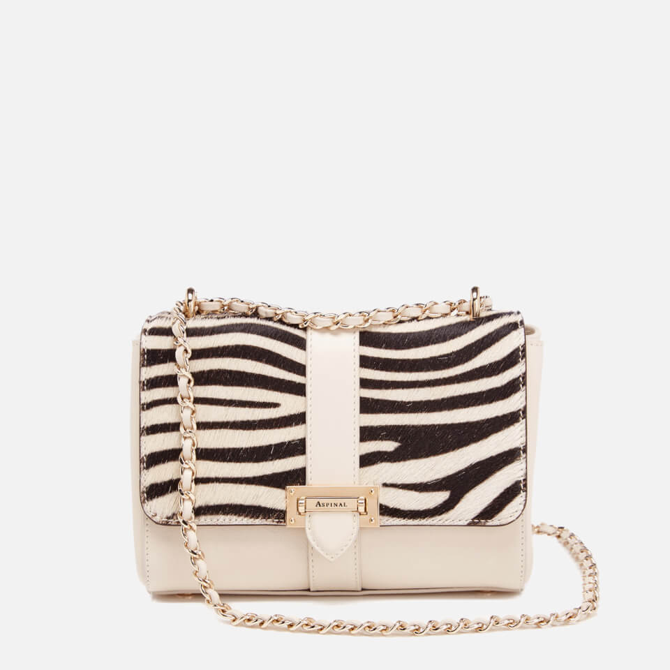 Aspinal of London Women's Lottie Bag - Ivory and Zebra