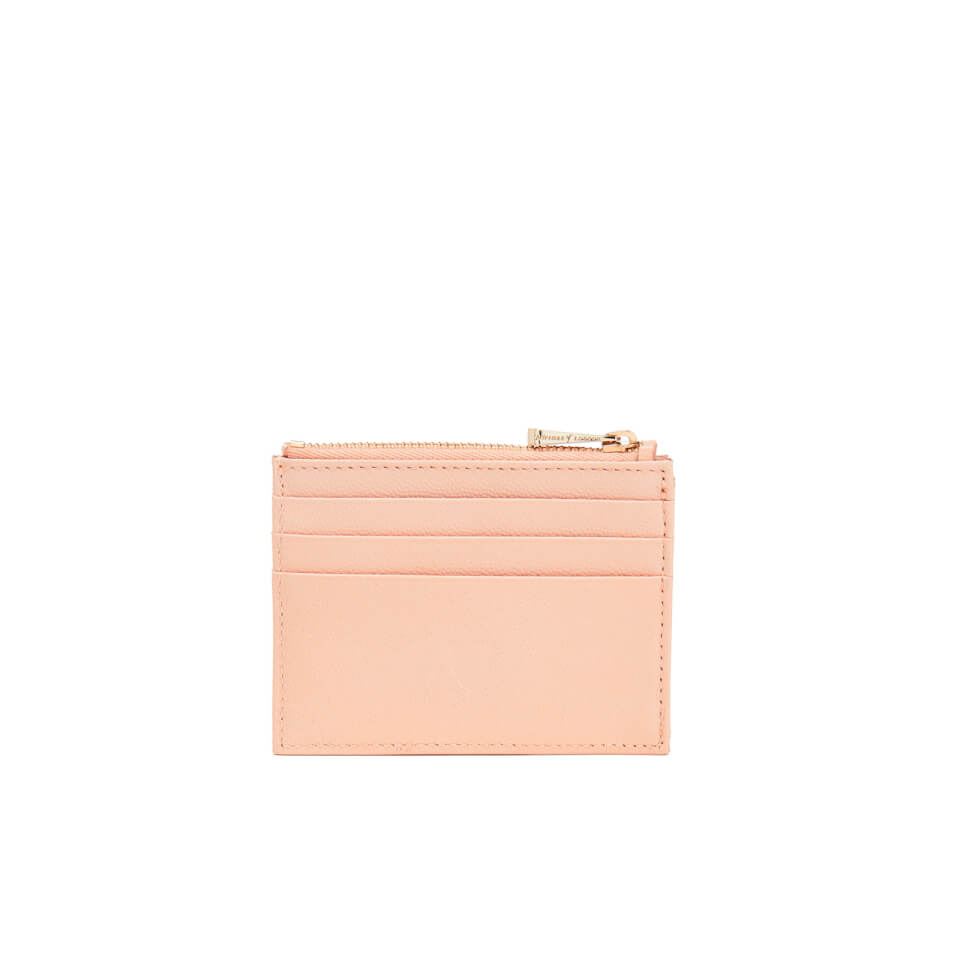 Aspinal of London Women's Coin and Credit Card Case - Peach