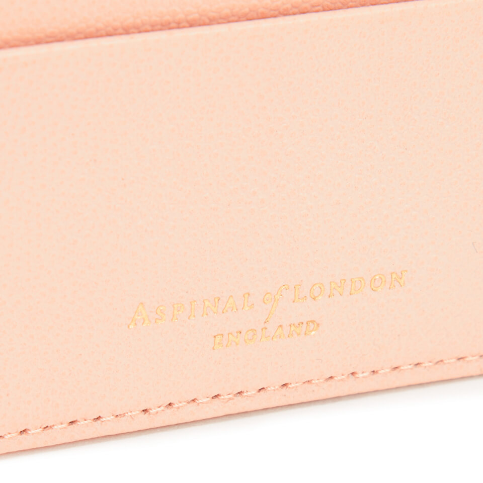 Aspinal of London Women's Coin and Credit Card Case - Peach