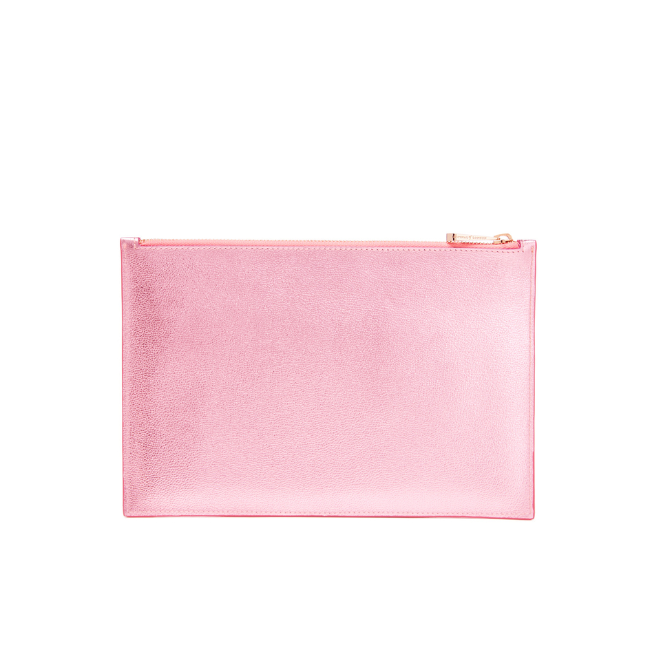 Aspinal of London Women's Essential Pouch Large - Blossom/ Pink Metallic