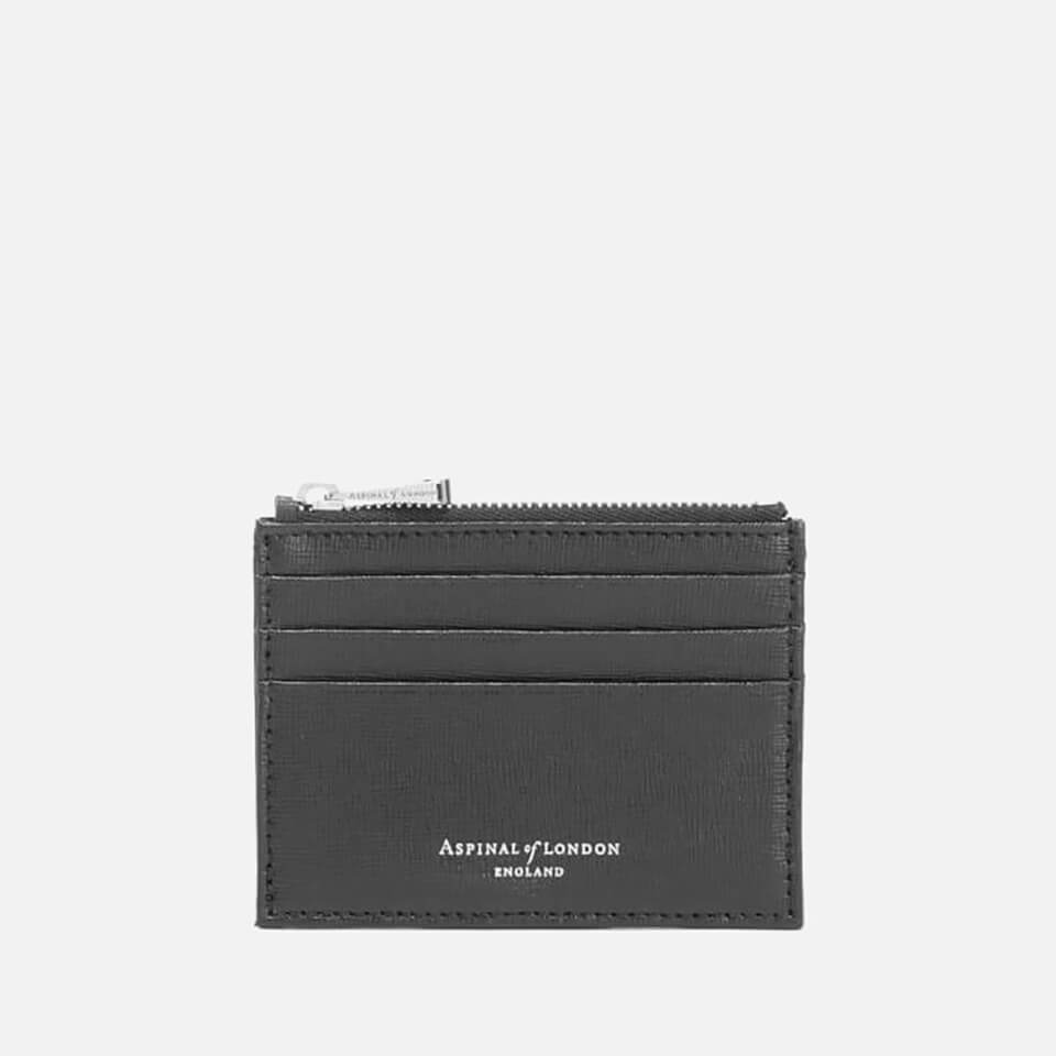 Aspinal of London Coin and Credit Card Case - Black