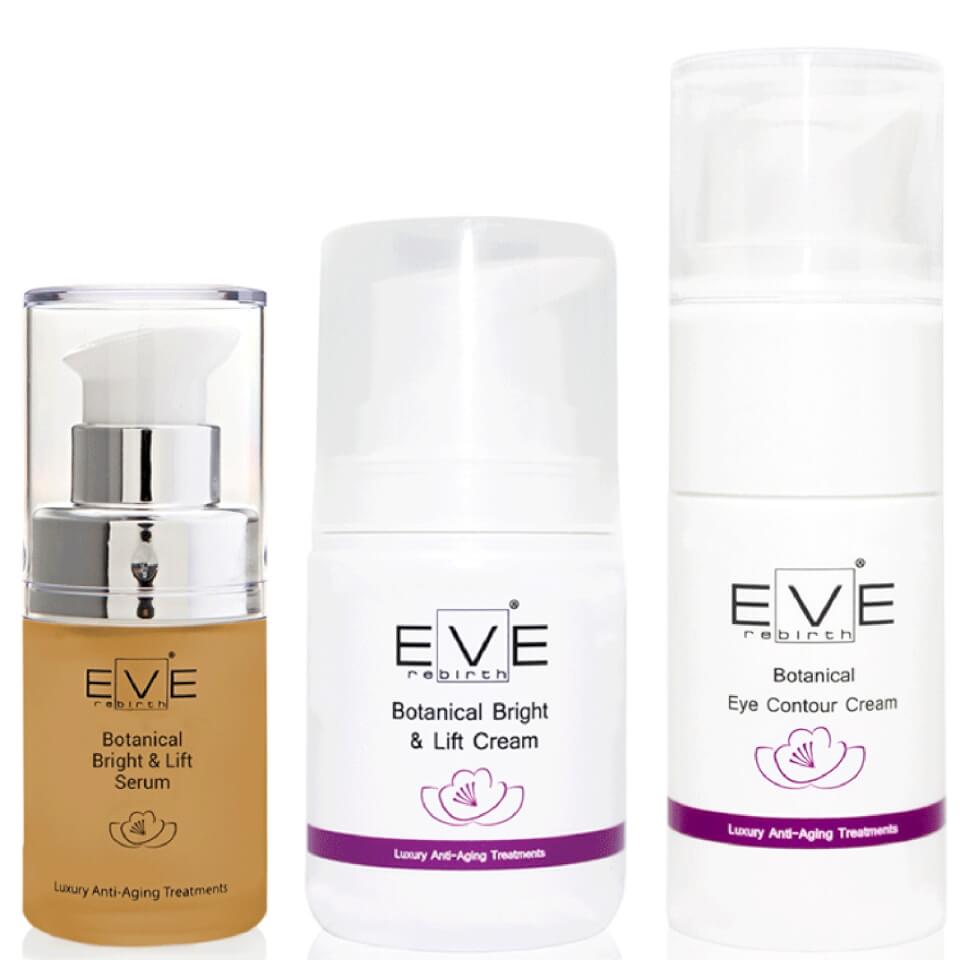 Eve Rebirth Botanical Bright & Lift Serum + Botanical Bright & Lift Cream + Botanical Eye Contour Cream