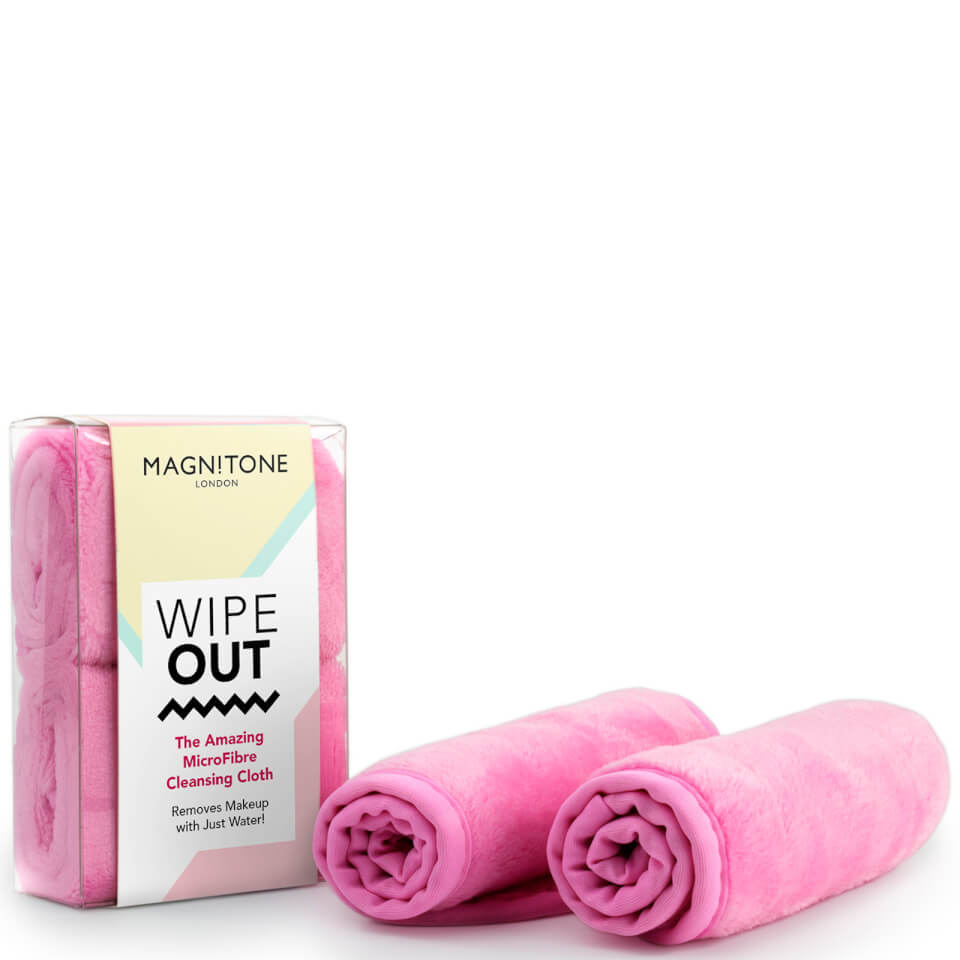 MAGNITONE London WipeOut! The Amazing MicroFibre Cleansing Cloth - Pink (x2)