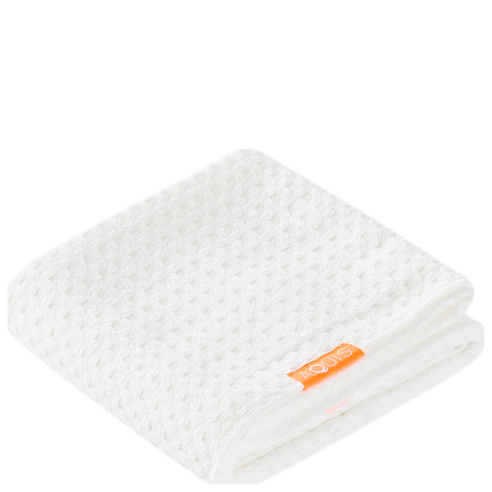 Aquis Hair Towel Waffle Luxe White