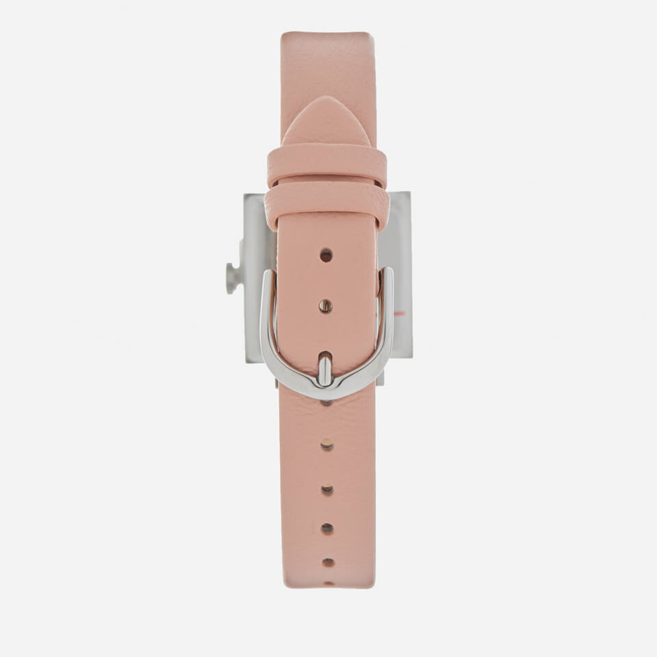 Olivia Burton Women's Midi Square Dial Watch - Dusty Pink, Silver/Rose Gold