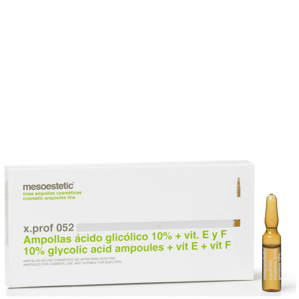 Mesoestetic Glycolic 10% + Vitamin E & F Ampoules Renewal Solution