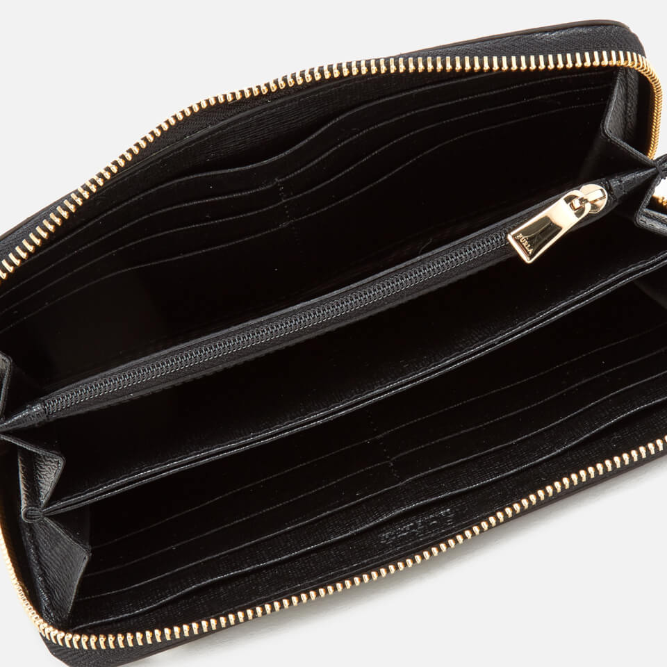 Furla Women's Babylon XL Zip Around Saffiano Bag - Black